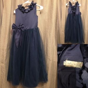 Trish Scully Blue flower girls dress